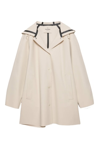Imperméable à capuche - Ecru