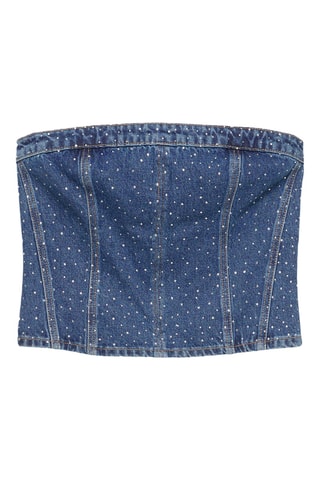 Top bustier - Bleu cobalt