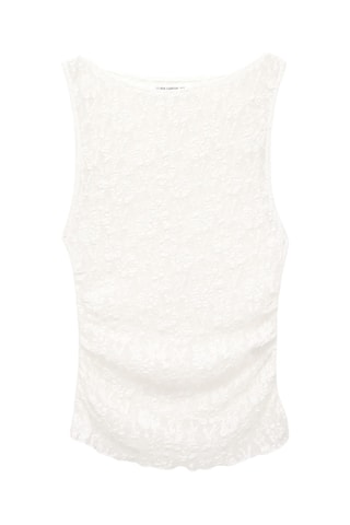 Top en dentelle - Beige clair