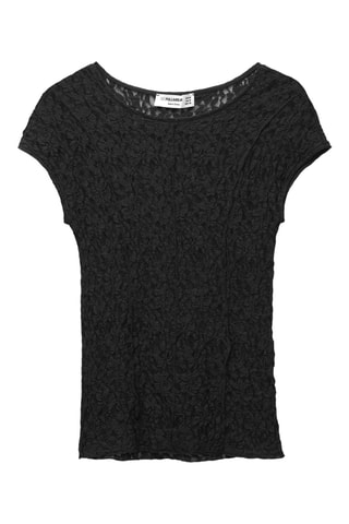 Top en dentelle - Noir