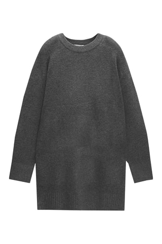 Vestido-camisola - Cinzento-escuro