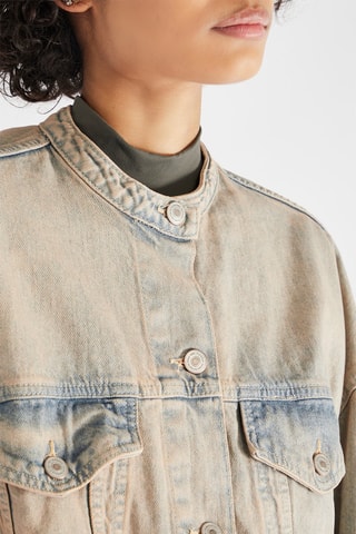 Blouson oversize à capuche - Beige