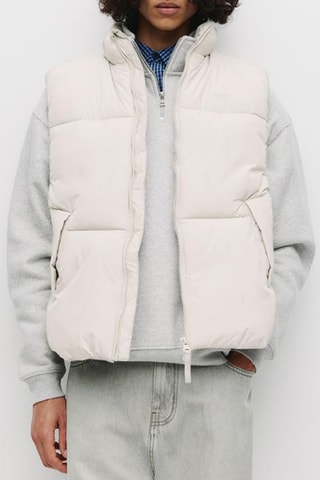 Doudoune sans manches - Beige