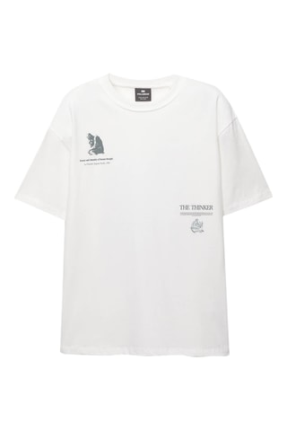 T-shirt Le Penseur Auguste Rodin - Blanc