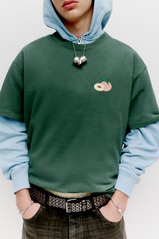 T-shirt relaxed - Vert foncé