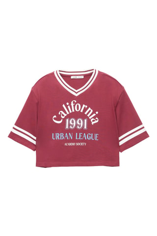 T-shirt cropped - Bordeaux