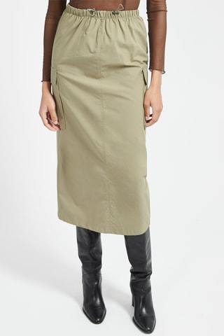 Jupe midi Kaki