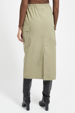Jupe midi Kaki