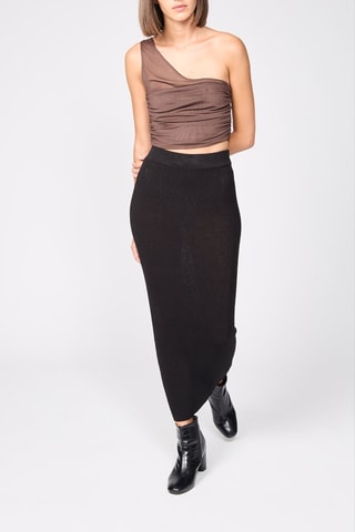 Jupe longue taille haute - Noir