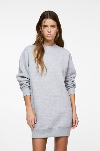 Robe sweat - Gris clair chiné