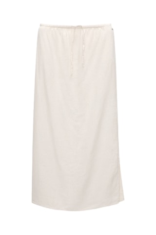 Jupe longue en lin - Beige