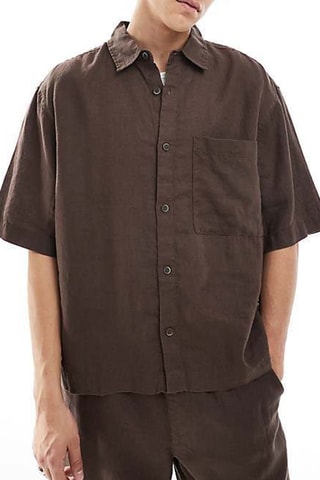 Chemise en lin - Marron