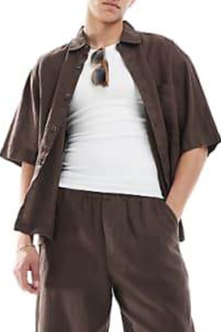 Chemise en lin - Marron