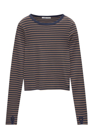 Top - Bleu marine et marron