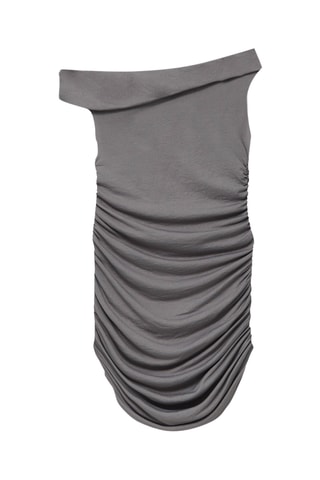 Vestido drapeado - Cinzento