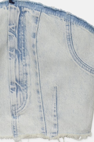 Top bustier en jean - Bleu clair