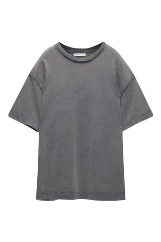 T-shirt oversize - Anthracite chiné