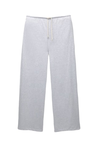 Pantalon wide legs - Gris clair chiné