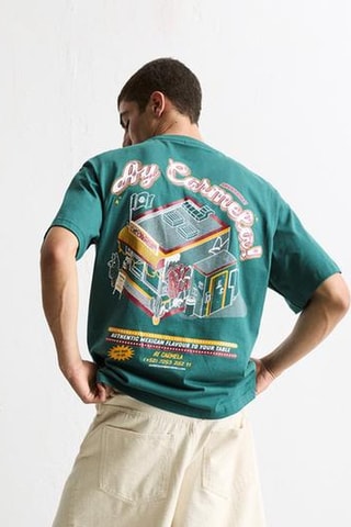 T-shirt relaxed - Vert clair