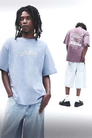 T-shirt relaxed - Gris clair