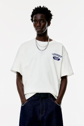 T-shirt relaxed - Blanc