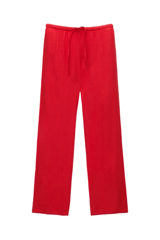 Jogger en lin - Rouge