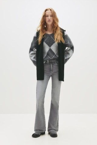 Pantalon bootcut - Gris