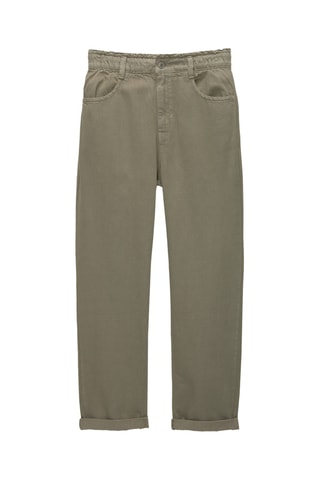 Pantalon paper bag - Kaki