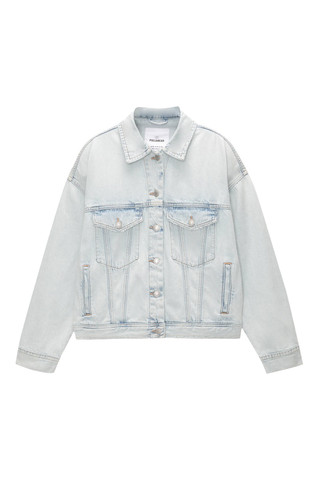Veste oversize en jean - Bleu clair