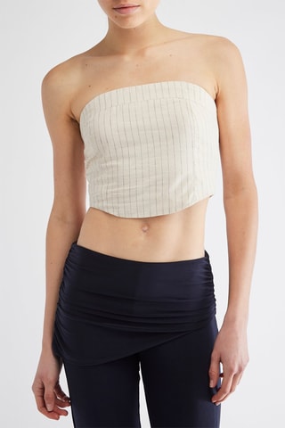 Top en lin - Beige