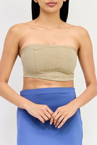 Crop top bustier - Beige