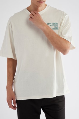T-shirt «Apples and cookies» de Paul Cézanne - Blanc