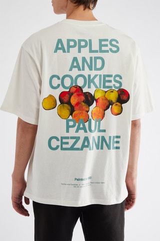 T-shirt «Apples and cookies» de Paul Cézanne - Blanc