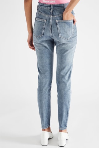 Jean taille haute skinny - Bleu
