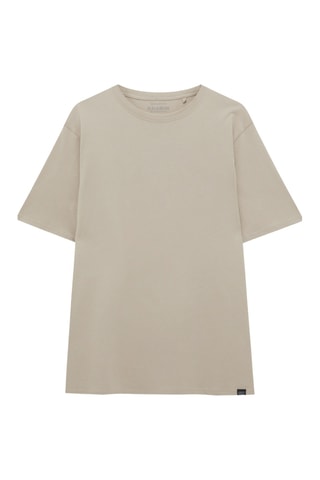 T-shirt - Taupe et blanc