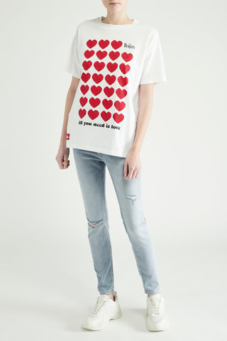 Jean taille haute skinny - Bleu