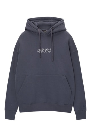 Sweat à capuche - Anthracite et blanc