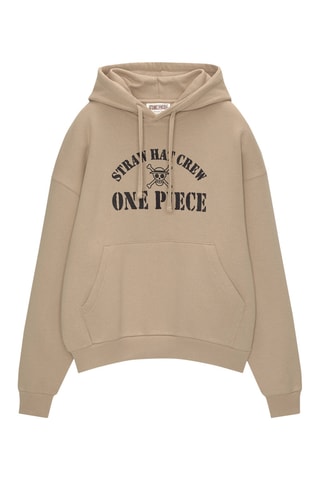 Sweat à capuche Luffy One Piece - Beige