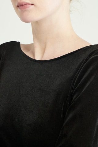 Top en velours - Noir