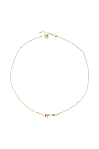 Collier Manon - Tourmalines, nacre, hématites et turquoises africaines