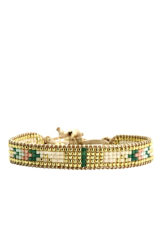 Bracelet Ines - Doré et blanc