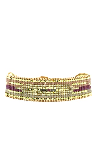 Bracelet Charly - Doré et rose foncé