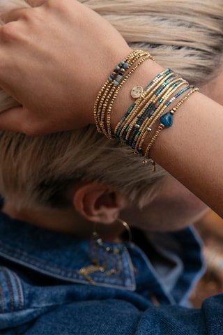 Bracelet Saly - Turquoise et doré