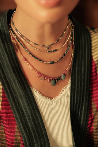 Collier Leila - Hématites et rubis
