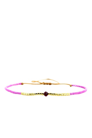 Bracelet Clara - Doré et fuchsia