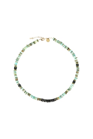 Collier Alison - Nacre Heishi, labradorites et hématites