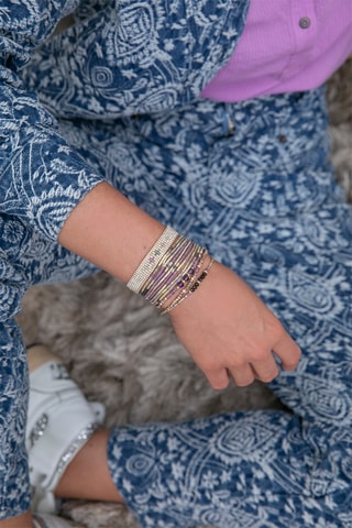 Bracelet Ava - Doré et violet
