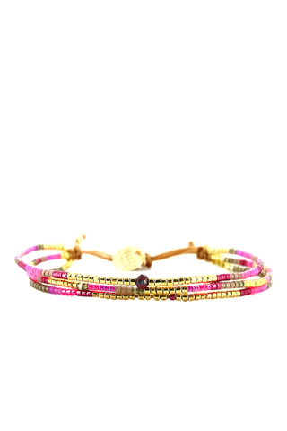 Bracelet Agathe - Rose et doré