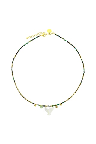 Collier Birdy - Turquoises africaines, hématites et tourmalines