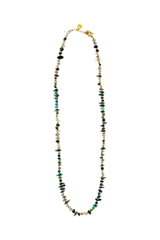 Collier Stelly - Labradorites, turquoises et hématites